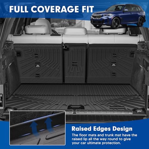 Mixsuper Cargo Liner for B M W X5 (G05) 2026 2025-2019, All Weather Trunk Mat Backrest Mat TPE Back Seat Cover Protector for X5 Accessories - Image 3