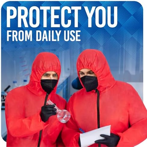 Medtecs Hazmat Suits - 6 Sizes Options - Disposable Coveralls Suit, Medical Protective Coverall PPE Hazmat Suits - Image 5