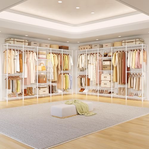 ONBRILL F5 Heavy Duty Clothes Rack Freestanding Modular Closet System White - Image 3