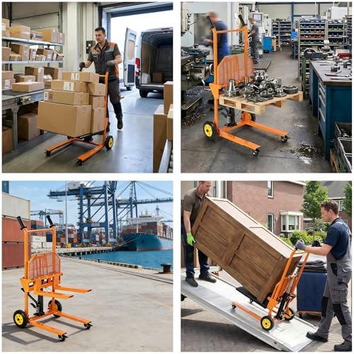 GarveeTech 450LB Hydraulic Material Lift, 36" Max Lift Pallet Truck Dolly - Image 6
