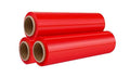 APQ 4 Rolls of Blown Hand Stretch Film 18" x 1500'. Red Hand Stretch Wrap by APQSupply%C2%AE