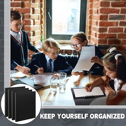 Teling 12 Pack Punchless Clamp Binder Folders, Black - Image 5