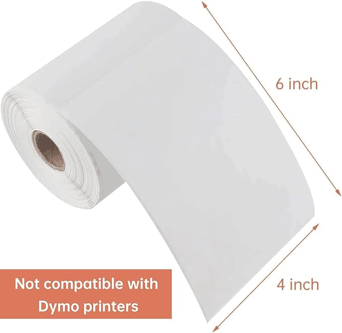L Liked 1000 PCS 4"x 6" Direct Thermal Labels Strong Adhesive White Perforated - Image 3