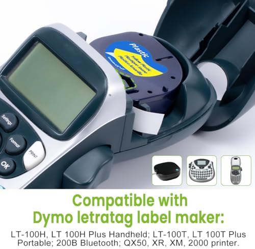 Label KINGDOM 5pk Compatible with DYMO LetraTag Mix Color Label Tape Refill - Image 2