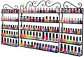 Sintuff 3 in 1 Nail Polish Rack Wall Mount Nail Polish Organizer 5 Tiers Shelf Storage Display Holder Stand Holds 200 Bottles for Home Salon Business Spa(Black) by Sintuff