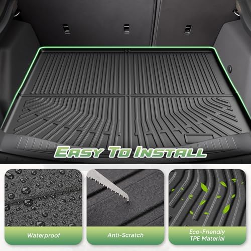 Focus Floor Mats - Car Mats for Ford Focus 2012–2018 Sedan (Not for Hatchback/RS/ST), All Weather Full Set Cargo Liner with Backrest Mat for Focus Accessories, Heavy Duty Waterproof, Black - Image 5