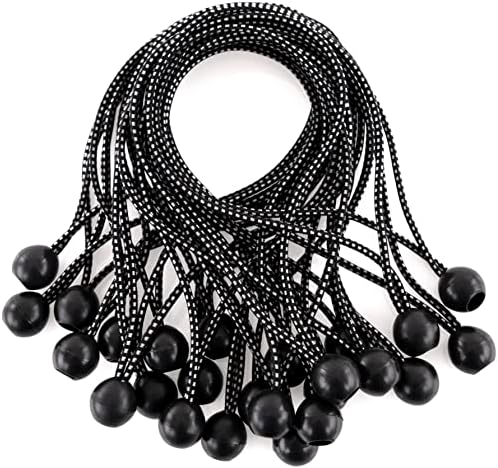 Kotap BB-11B Ball Bungee Cord, Heavy-Duty & Versatile, Indoor & Outdoor, Tarp Tie-Down, Organize & Secure, 11 Inch, Black, 25 Pack - Image 5