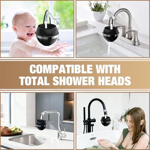SHLLKTTRY Bath Water Filter for Tub Faucet with Overflow,Filtration,Remove Contaminants,Chlorine,Fluoride,Hard Water Softener,Enhances Health of Skin,Hair,Nails,Relieve Eczema,3,000 Gallons,Black - Image 6