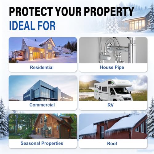 HEATIT ET-21 Temperature Controlled Extension Cord, Automatic Thermostat Power Cord 37℉ On/50℉ Off, Thermostatically Controlled Outlet for Roof De-Icing & Pipes - Image 5