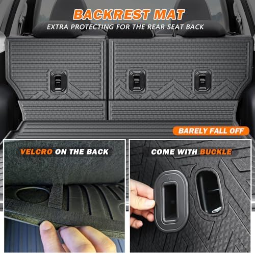 KUST Trunk Cargo Mat for 2025 2026 Subaru Forester (Not for Hybrid or Wilderness), Rubber Cargo Liner & Backrest Mat Set for Forester Accessories Rear Trunk Liner Back Seat Protector, High Edge, 5PCS - Image 4