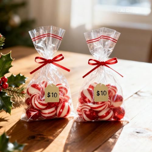 joycraft 200Pcs Price Tags with String Attached, 1.4x1.8 in Brown Gift Tag - Image 7