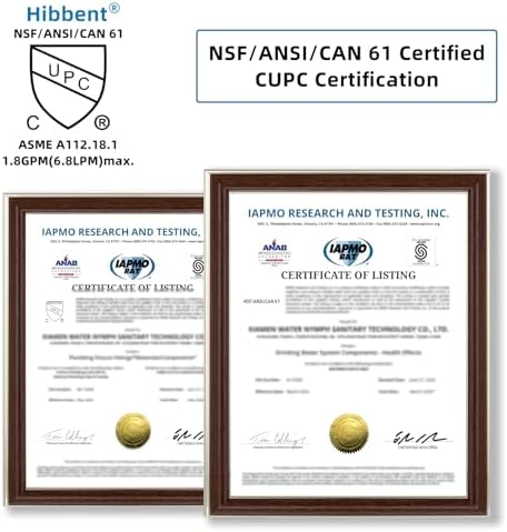 Hibbent NSF/ANSI/CAN 61 & cUPC Certified Faucet Aerator, Matte Black - Image 4