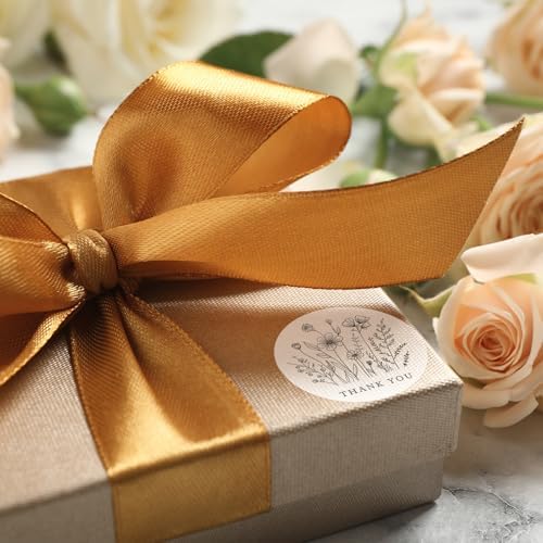 Heyfibro 500 PCS 1.5 Inch Thank You Stickers for Small Business, Baking, Gifts, Envelopes, Weddings(Line Flowers 1) - Image 4