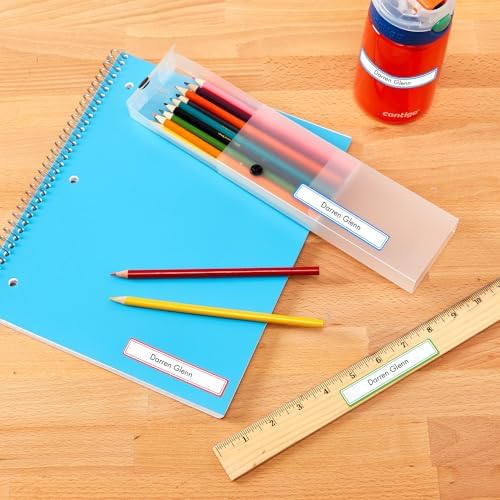 Avery Durable Labels for Kids' Gear, 5/8" x 3-1/2", Assorted Border Colors, Water-Resistant Labels, 35 Total (41440) - Image 4