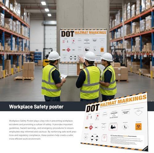 DOT Hazmat Markings Poster – 49 CFR 172 Hazardous Materials Labeling Guide, DOT Shipping Markings Reference Chart for Warehouse, Transportation & HazMat Safety Training - Image 5