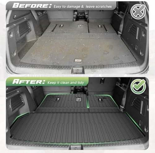 Cartist Floor Mats for Chevy Traverse/GMC Acadia 2024-2026 (Only for 7 Seats) & Buick Enclave 2025-2026, All Weather Cargo Liner for Traverse Accessories, Heavy Duty Car Mats, Car Accessories - Image 4