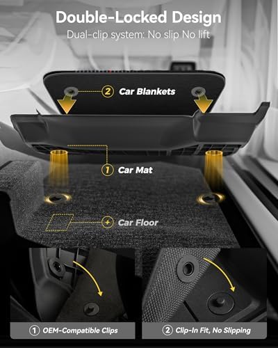 3W Tesla Model Y 2025 2026 Juniper 9PCS Floor Mats, Full Set with Carpets - Image 6