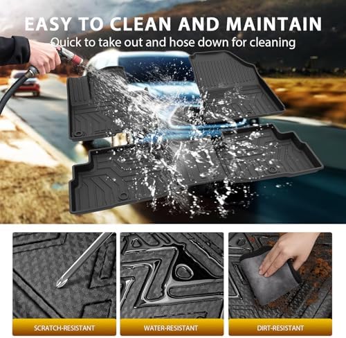 Powerty Floor Mats for Kia Sportage Hybrid (Not for PHEV) 2023-2026, All Weather 3D TPE Anti-Slip Trunk Cargo Liner Seat Back Covers Protectors Full Set Car Accessories - Image 6