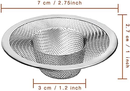 Heavy Duty Stainless Steel Slop Basket Filter Trap Mesh Metal Sink Strainer Perfect for Kitchen Sink/Bathroom Bathtub Wash Basin Floor Drain Balcony Drain Hole Utility (2.75" 100pcs) - Image 2