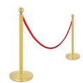 2Pack Stainless Steel Stanchion Posts 9.8ft Red Velvet Rope Suitable by QKARoundMirrorforBathroom