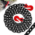 3/8" Transport Binder Chain-G80 Heavy Duty Log Chain with G70 Hooks Wll 7100 lbs|10FT Safety Tow Chains Towing Trailer Extension|Secure Working Load for Tie-Down&Lifting&Flatbed (EP Black) by SENKEYFE