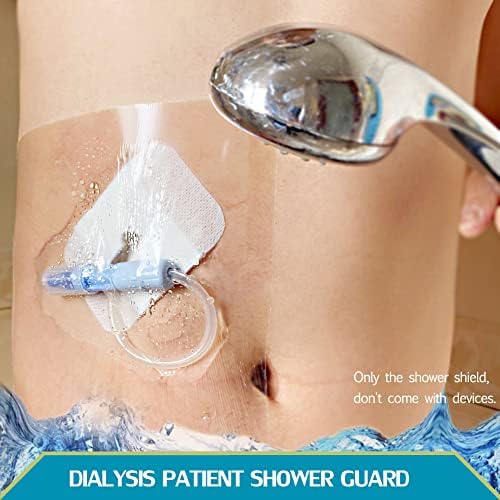 Waterproof Dialysis Catheter Shower Cover Large Coverage Shields for Peritoneal Dialysis Port Accessories PD Chest Catheter Central PICC Line Feeding Tube 9"x9"(Pack of 25) - Image 2