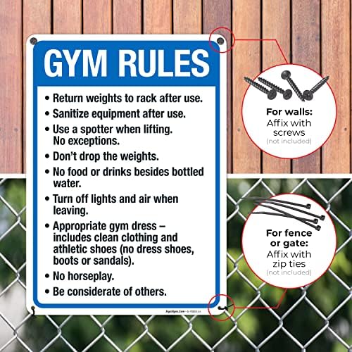 Gym Rules Return Weights to Rack After Use Sanitize Equipment After Use - Image 4