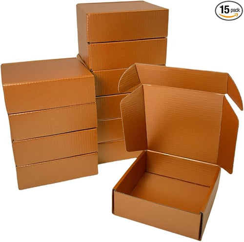 15 Pcs 6 x 6 x 2 inches Corrugated Cardboard Gift Boxes Recyclable Shipping by Unknown