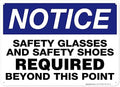 Safety Glasses and Safety Shoes Required Beyond This Point Sign, 10x14 by MySignCenter