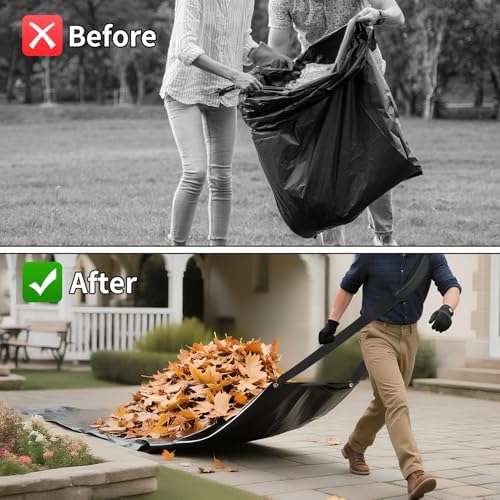 10.2 ft Heavy-Duty Leaf Tarp Pulling Strap with Padded Shoulder Support - Image 3