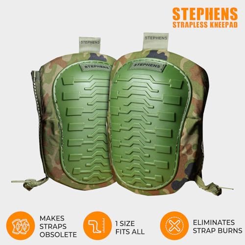 Stephens Strapless Knee Pads for Construction - Heavy Duty Soft Cap Design for Work | Safety Work Gear | Flooring | Roofing | Gardening | Personal Protective Equipment - Cushion Support for Kneeling - Non-Slip Strapless Knee Pad - Eliminate Knee Pain -... - Image 4