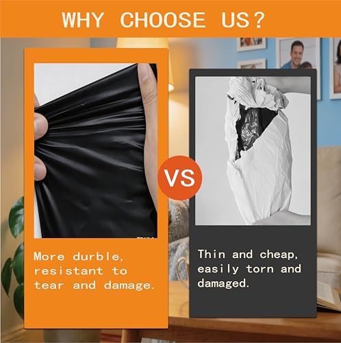 POLYSELLS Thank You Poly Mailers 10x13 inches 50 Pcs Waterproof Self-Sealing Shipping Bags for Clothing | Black - Image 4