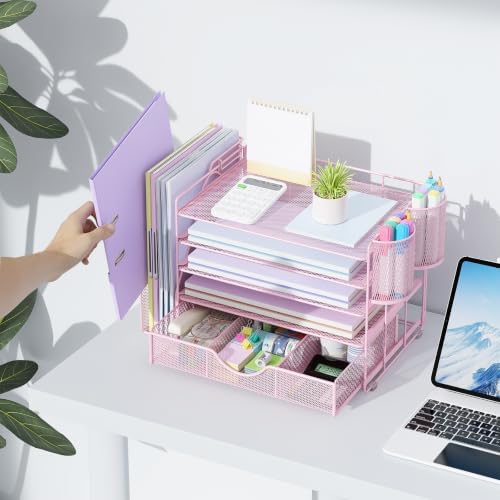 gianotter 5-Tier Desk Organizer with Drawers and File Holders - Image 3