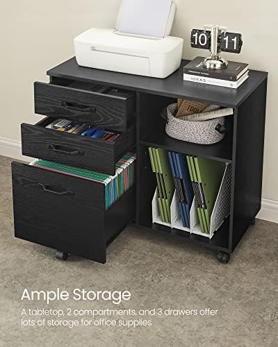 VASAGLE 3-Drawer Lateral File Cabinet, Home Office Printer Stand - Image 5