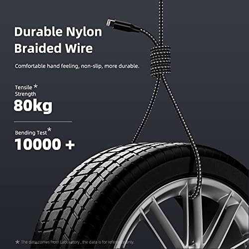 iPhone Charger Cord 10ft 3 Pack MFi Fast Charging Braided Lightning Cable - Image 6