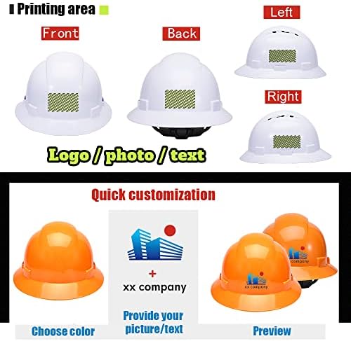 Safety Hard Hat Customize Logo Protective Head Outdoor Work Hat (Style 1-Pattern 6) - Image 2