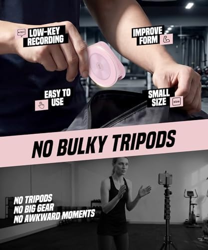 GolbinBox Magnetic Phone Holder for Gym,Adjustable Tripod Mount Ring Pink - Image 4