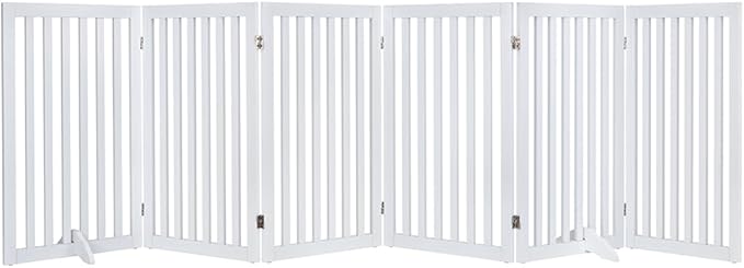 unipaws 120" Extra Wide Pet Gate, Free Standing Dog Gate by unipaws
