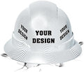 Safety Hard Hat Customize Logo Protective Head Outdoor Work Hat (Pattern 5) by YOWESHOP