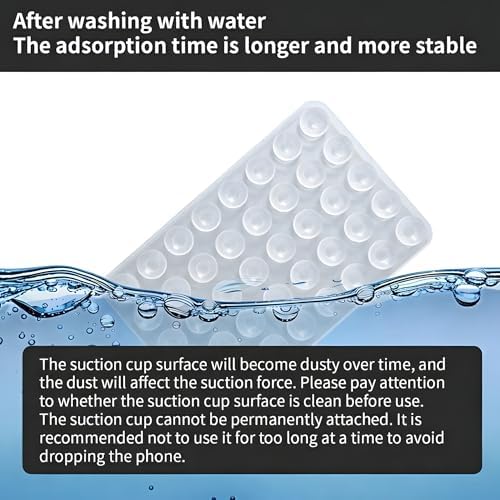 SHENGXIN 2 Pack Silicone Double-Sided Suction Grip – 40 Cups per Side, Strong Hold for iPhone, Galaxy, Pixel, Android – Hands-Free for Selfies & Videos (Clear) - Image 5