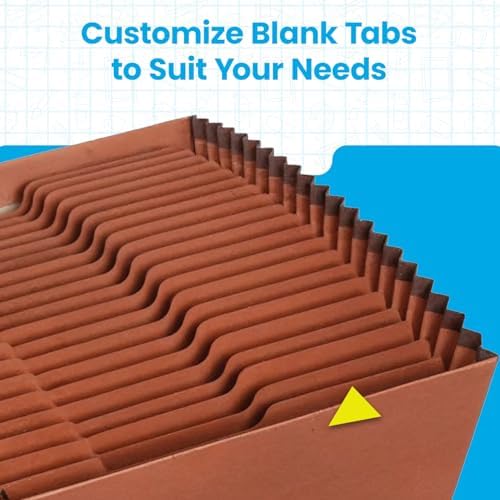 Globe-Weis Pendaflex Heavy Duty Expanding File, File Organizer for School, Home and Office, Durable 21-Pocket File, Open Top, 21 Pockets, A-Z, 1/3 Cut Tabs, Letter Size, Brown (R217AHD) - Image 3