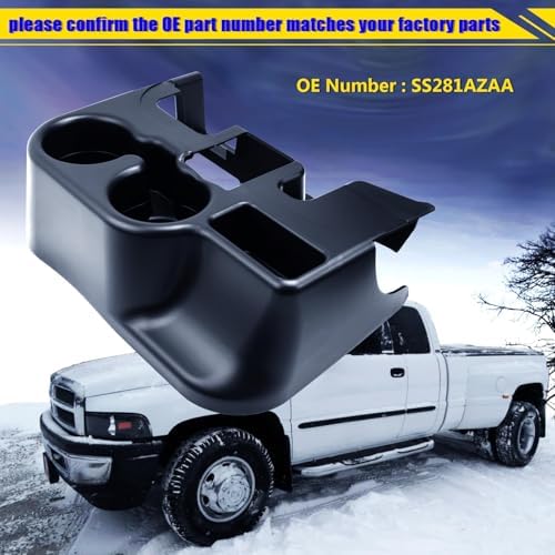 ABS Cup Holder with Storage Tray for 1500 2500 3500 Models 2003-2012 Vehicle Center Console Organizers SS281AZAA - Image 2