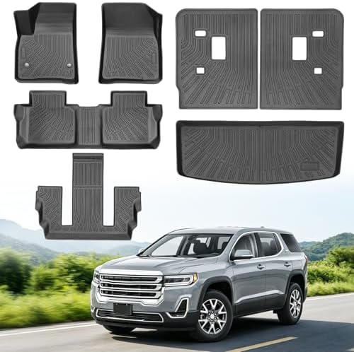 Floor Mats for GMC Acadia 6 Passenger (Not for 7 Seat) 2017-2023 by Vehiwell