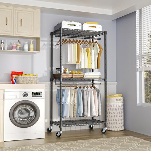 FUTASSI Heavy-Duty Portable Closet, 30"W x 14"D x 76"H, Black, Carbon Steel - Image 5