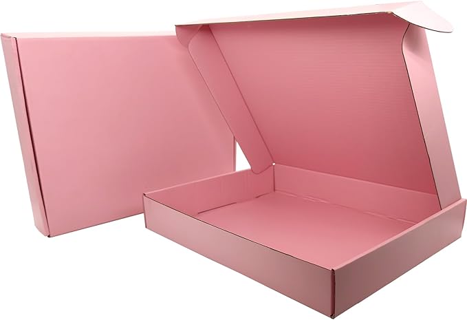 Pink Shipping Boxes for Small Business Pack of 25-13x10x2 inches Cardboard by Lmuze
