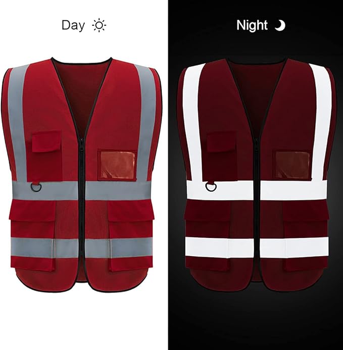 BeautyWill Custom Logo Safety Vest Class2 High Visibility Reflective Vest - Image 7