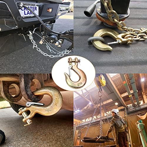 3/8" Chain Hooks, 2‑Pack Heavy Duty Clevis Slip Hook for Trailers - Image 5