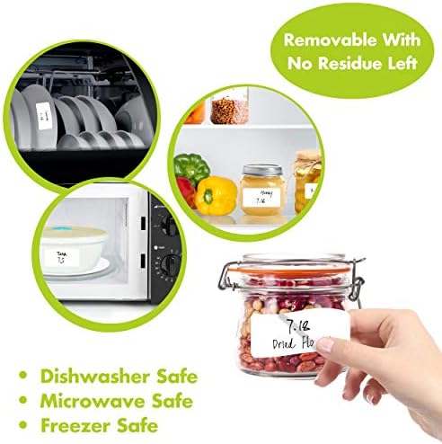 120 Large Size Removable Customizable Blank Labels, Water/Oil/Tear Resistant, No Residue for Home Organization Projects, Bins, Kitchen Storage Containers, Desk Items(2”x 4”) - Image 3