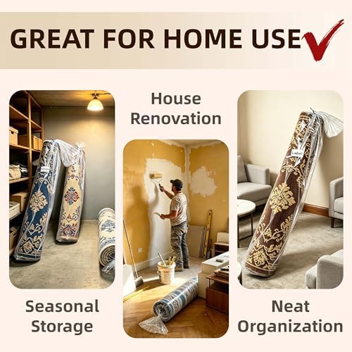 Heavy Duty Plastic Carpet Storage Bag, 80 x 18 Inch Rug Shipping Bag - Image 5