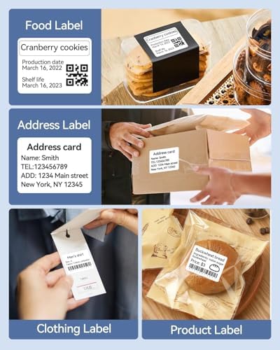 NIIMBOT Thermal Label Tape 40×30mm 230 Labels/Roll, 3 Packs White - Image 6
